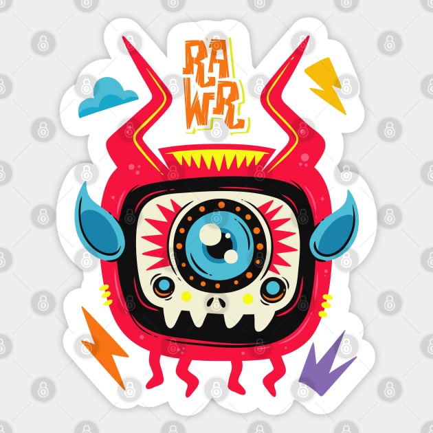 rawr Sticker by killzilla